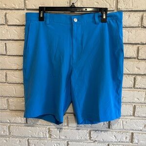 Peter Millar Performance Golf Shorts Men 34 Blue 9" Crown Sport MS23EP01
